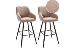 Barstol Casmalia sett av 2 Beige/svart