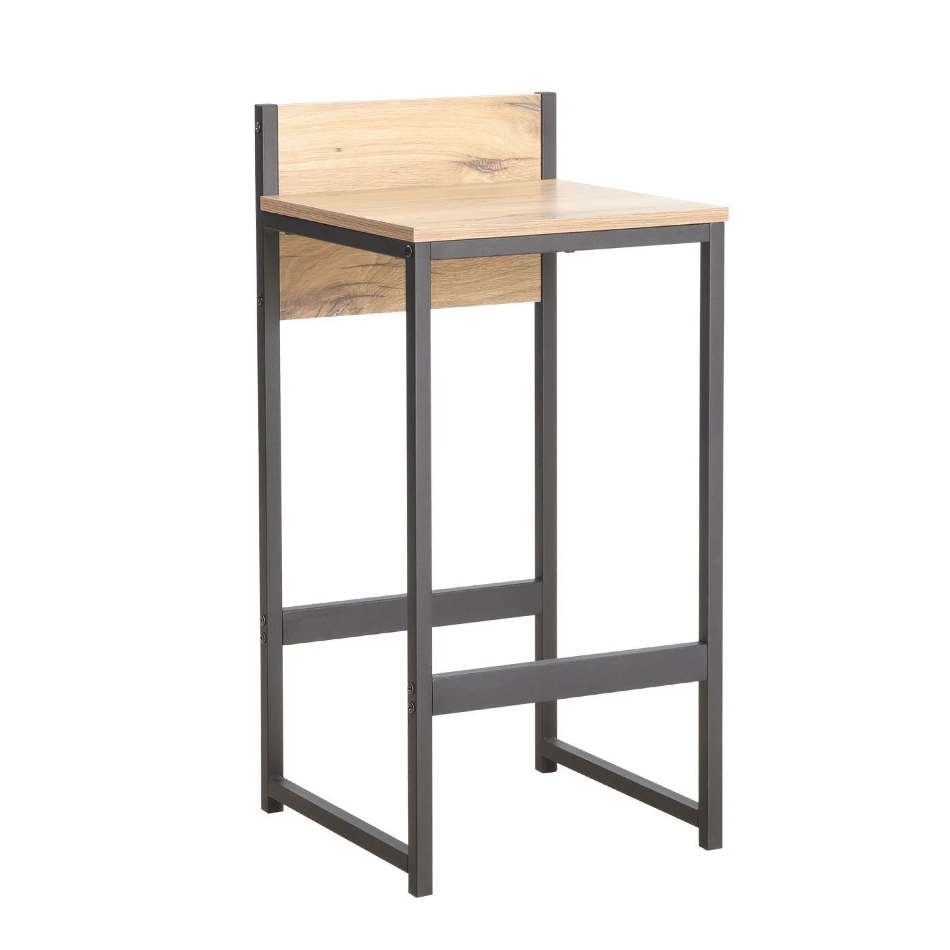 Barmøbler-Barstol HOME4YOU Hannes 38x38x80 cm melamin rustikk