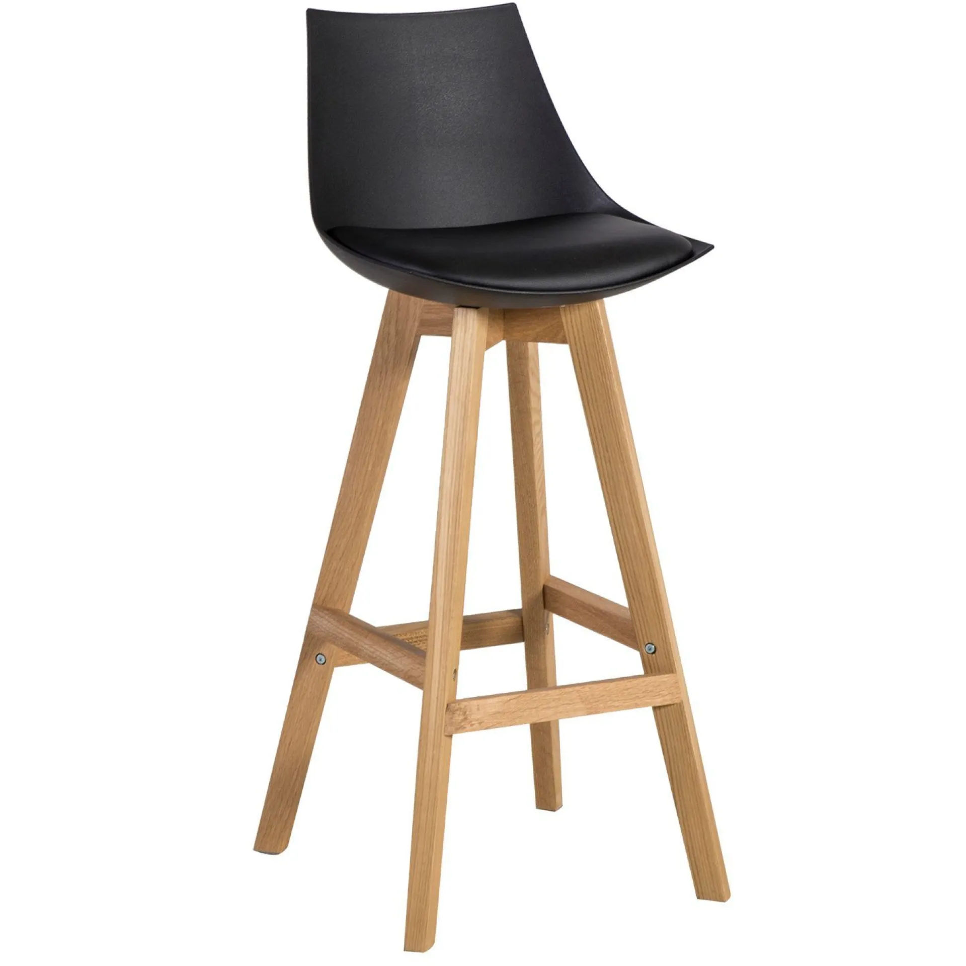 Barmøbler|Barstoler-Barstol HOME4YOU Sonja 150x40xh74 cm, melamin med eikebark svart