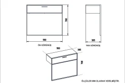 Sideboard & Skjenker-Bascle Sideboard 90 cm Hvit,Gull