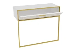 Sideboard & Skjenker-Bascle Sideboard 90 cm Hvit,Gull
