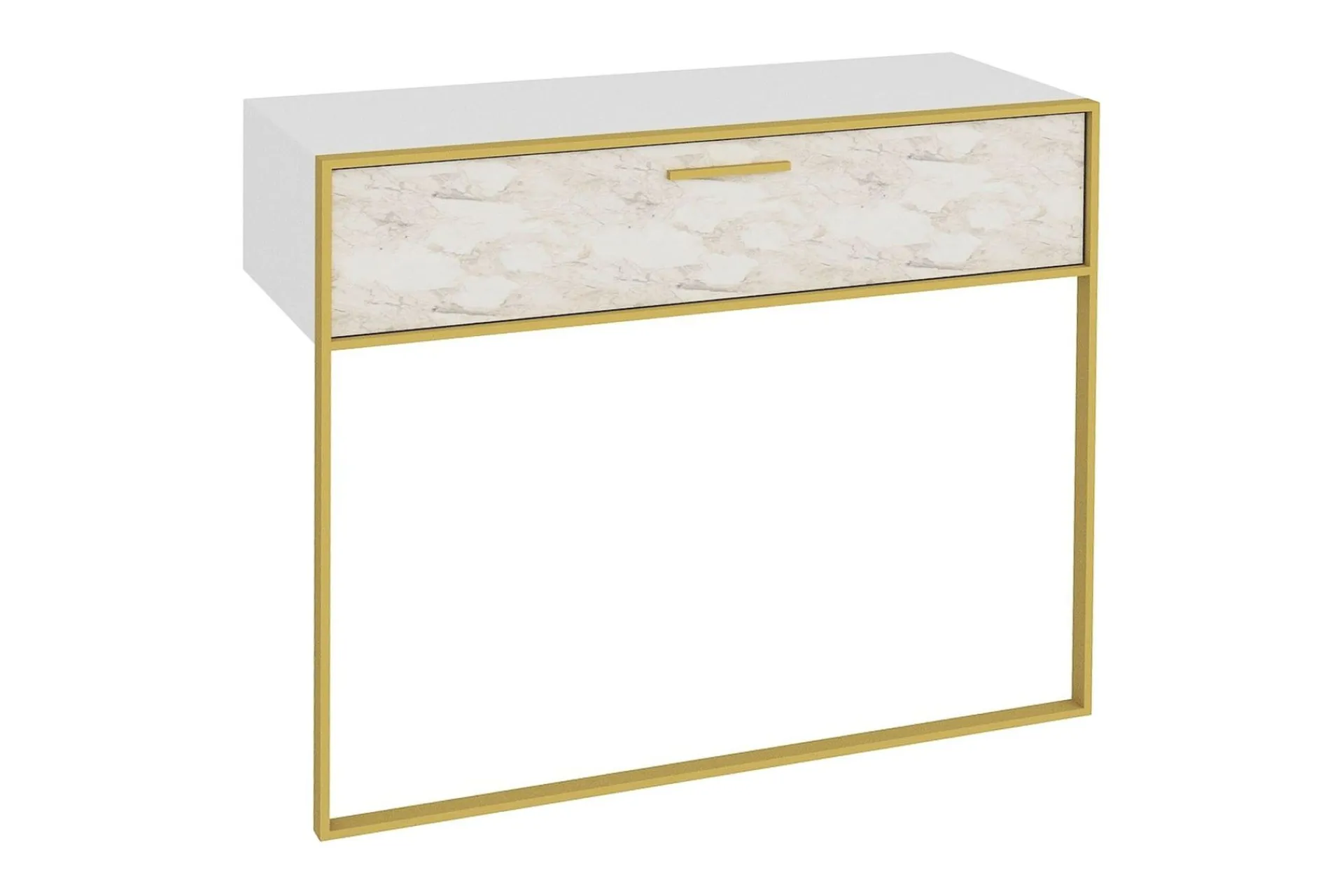 Sideboard & Skjenker-Bascle Sideboard 90 cm Hvit,Gull