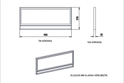 Bascle Speil 90 cm