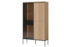 Vitrineskap|Skap-Basici Vitrineskap 91x158 cm Brun