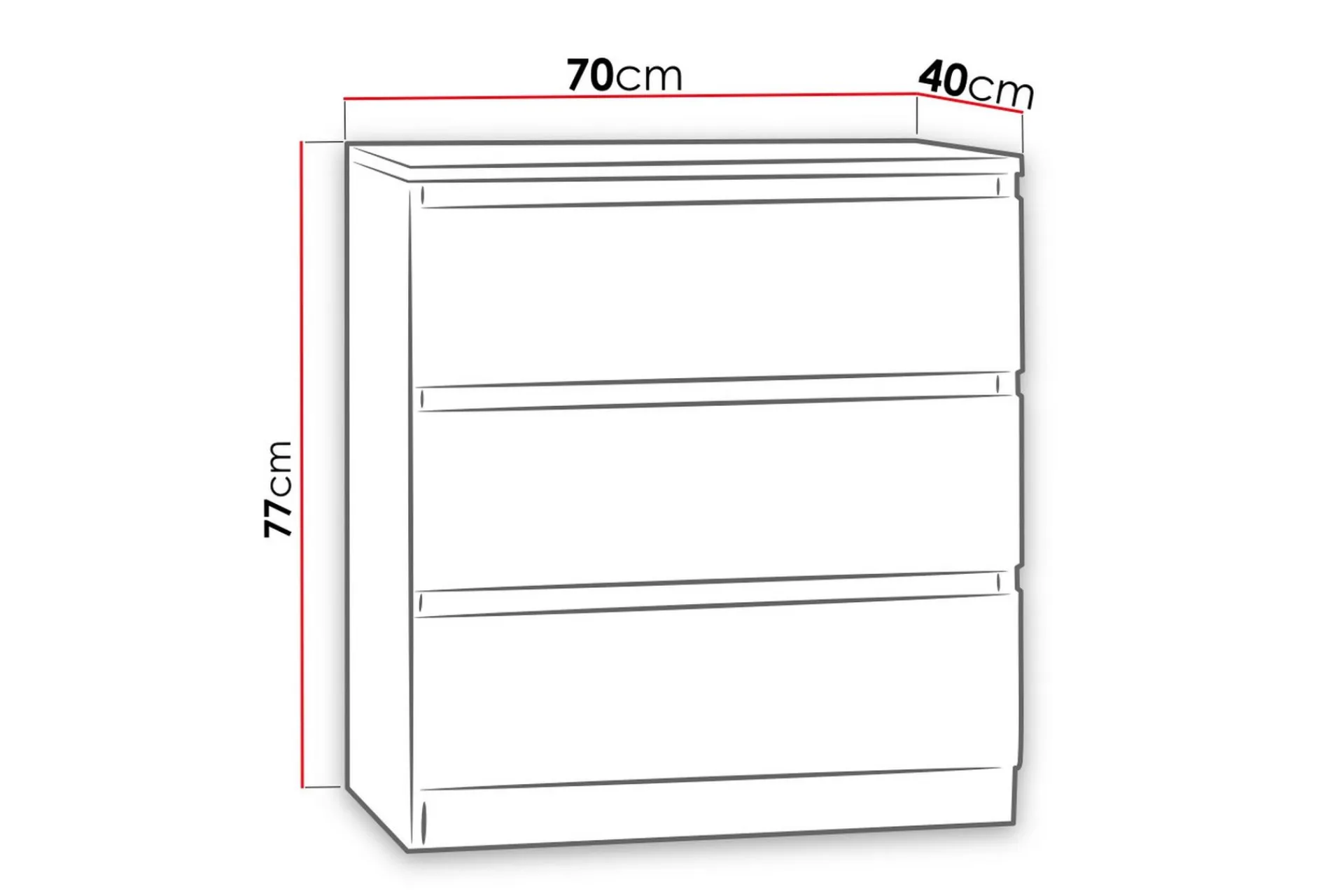 Scandinavian Choice Basildon Kommode 70x40x77 cm