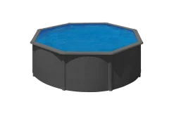 Swim & Fun Basseng-Basseng Stål Grunnleggende rund Ø360 x 120 cm, Antrasittgrå Antracit