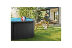 Swim & Fun Basseng-Basseng Stål Grunnleggende rund Ø360 x 120 cm, Antrasittgrå Antracit