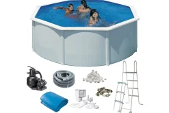 Swim & Fun Basseng Stål Grunnleggende rund Ø350 x 120 cm,
