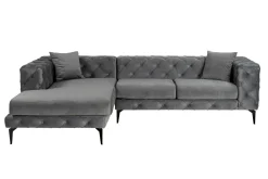 Manor House Sofa Med Sjeselong-Beachport 3-seters Sofa med Venstre Sjeselong Antracit