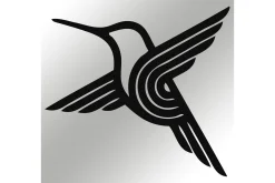 Skilt-Bee bird Veggdekor Svart