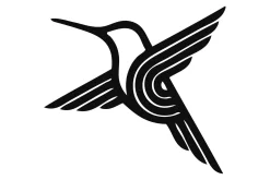 Skilt-Bee bird Veggdekor Svart
