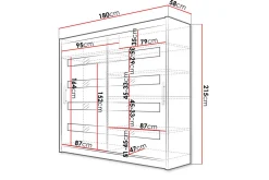 Scandinavian Choice Garderober & Garderobesystem-Bega Garderobe 180x57x215 cm Hvit