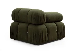 Andrarum Sofa Med Sjeselong-Belgin Boblende Divansofa 3-seter 288 cm Grønn