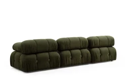 Andrarum Sofa Med Sjeselong-Belgin Boblende Divansofa 3-seter 288 cm Grønn
