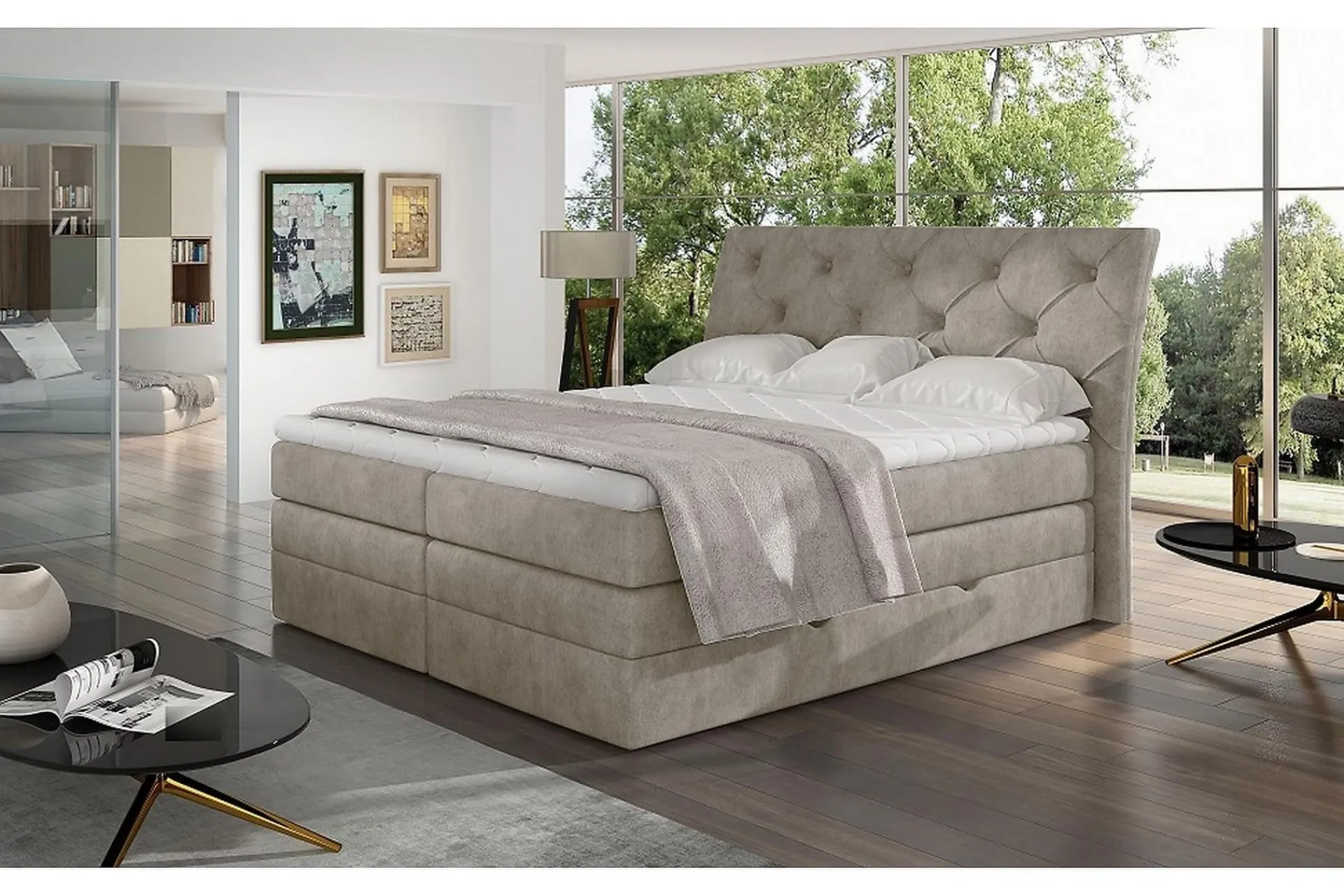 Kontinentalsenger|Komplett Sengepakke-Bellamir Sengepakke 180x200 cm Beige