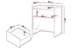 Bellia Sidebord 38 cm