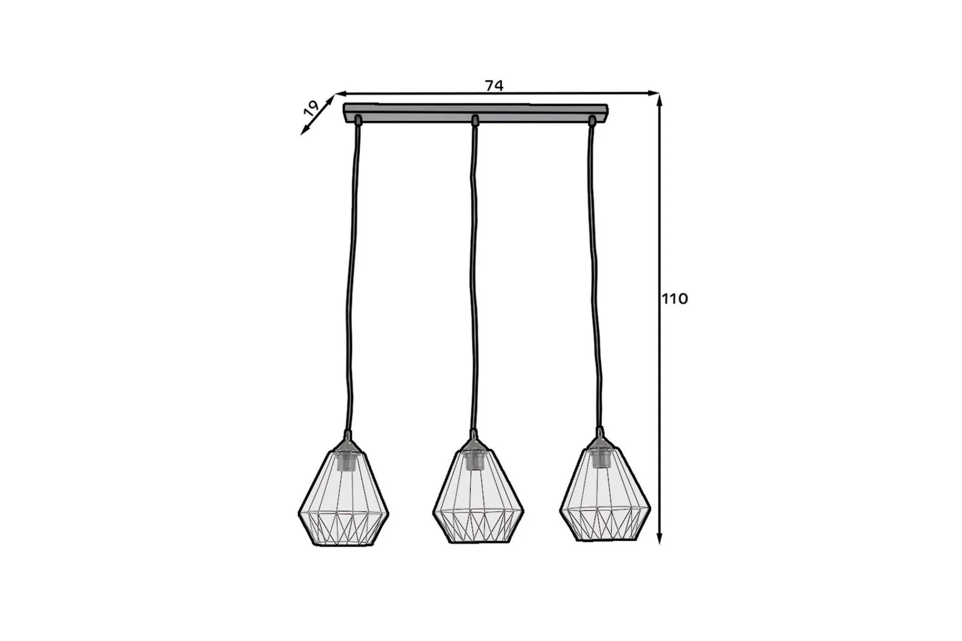 Kjøkkenlampe-Benigne Pendellampe Svart