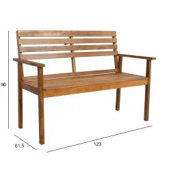 Benk HOME4YOU Fortuna 123x61,5x90 cm Akasie