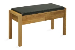 Entrebenk|Benk-Benk MONDEO med 2 skuffer 88xD36xH492cm Svart,Tre/Natur