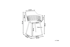 Karmstoler-Bereca Spisestol 2-pk Hvit