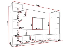 Bernice Tv-Skap 260x38 cm