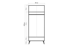 Garderober & Garderobesystem-Bertoaria Garderobe 80x190 cm Brun