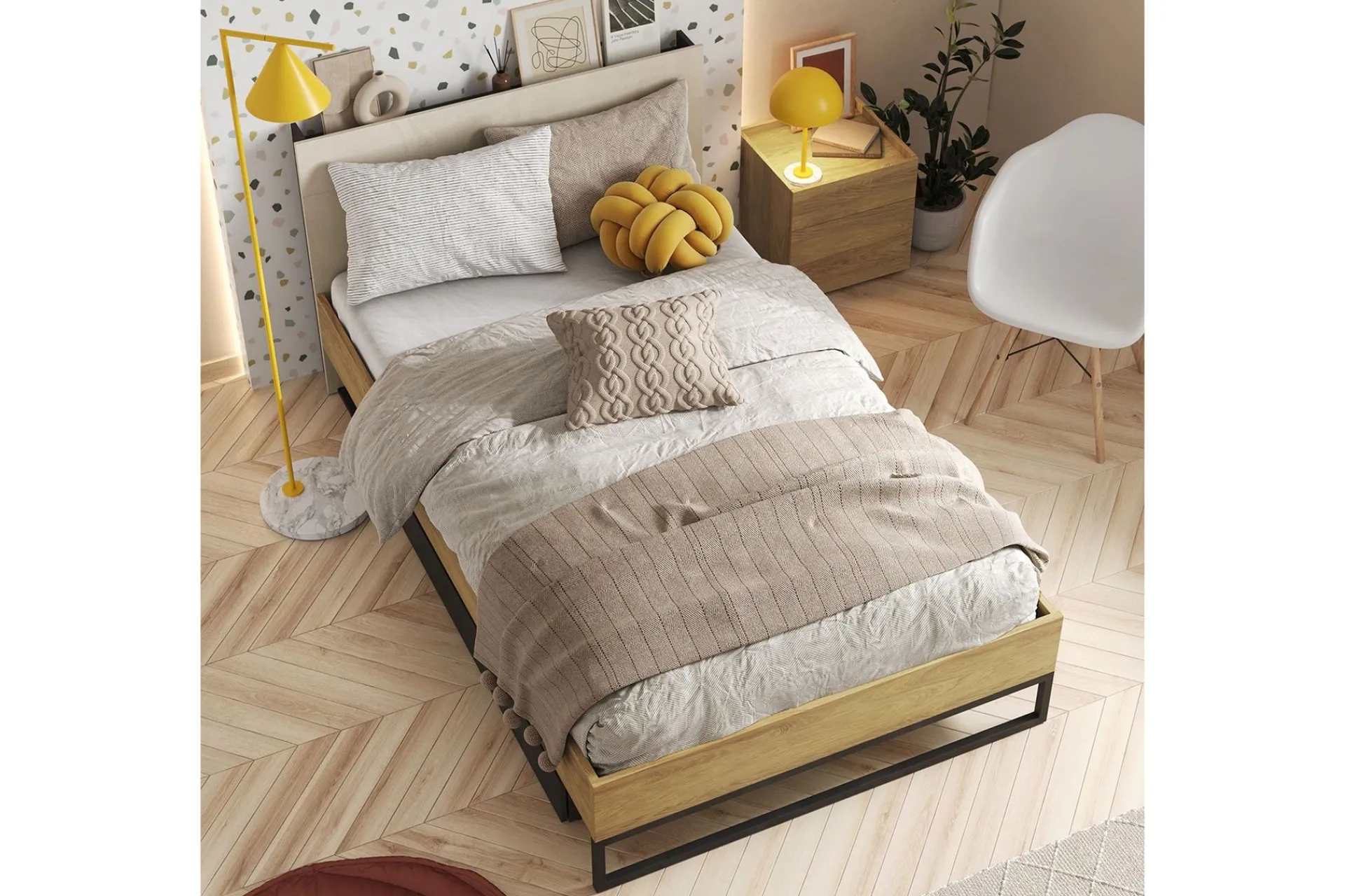 Møbelsett Til Soverom-Beste Soveromsmøbelsett Brun,Beige,Svart