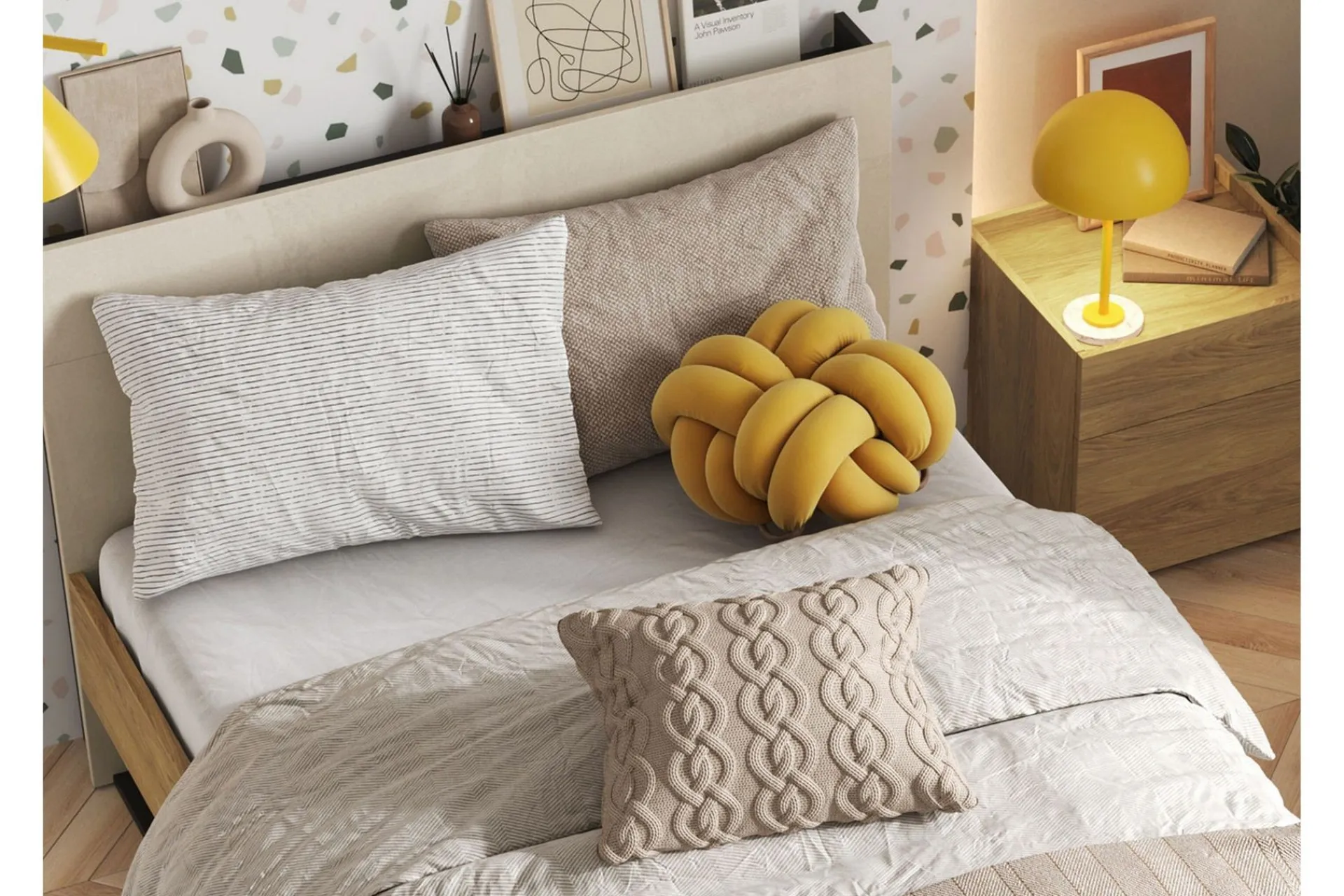 Møbelsett Til Soverom-Beste Soveromsmøbelsett Brun,Beige,Svart