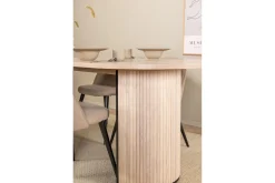 Venture Home Spisegrupper-Biana Spisegruppe 200 cm Oval inkl. 4 Velvets Stoler Beige