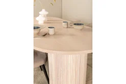 Venture Home Spisegrupper-Biana Spisegruppe 200 cm Oval inkl. 4 Velvets Stoler Beige