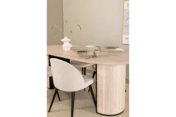 Venture Home Spisegrupper-Biana Spisegruppe 200 cm Oval inkl. 4 Valera Cordfløyelstole Beige