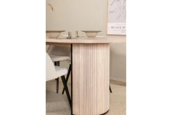 Venture Home Spisegrupper-Biana Spisegruppe 200 cm Oval inkl. 4 Valera Cordfløyelstole Beige