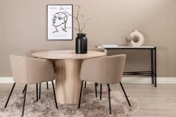 Venture Home Biana Spisegruppe 110 cm Rund inkl. 4 Berita Stoler