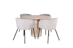 Venture Home Bianca Matgruppe 110 cm Rund med 4 Berit stoler
