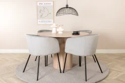 Venture Home Bianca Matgruppe 110 cm Rund med 4 Berit stoler