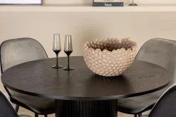 Venture Home Spisegrupper-Bianca Rundt Spisebord med 4stk Emma Spisestol Svart