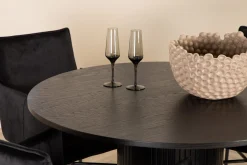 Venture Home Spisegrupper-Bianca Rundt Spisebord med 4stk Pippi Spisestol Svart