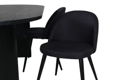 Venture Home Bianca Spisegruppe 200 cm Oval med 4 Velvet Stoler