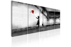 Lerretsbilder|Lerretsbilder-Bilde Banksy Runaway Balloon 200x80 Hvit