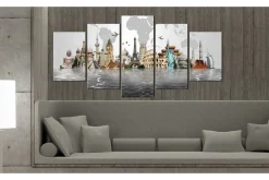 Posters|Oljemaling-Bilde Cultural Monuments 200x100 Hvit,Grey