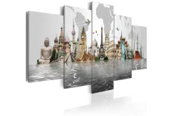 Posters|Oljemaling-Bilde Cultural Monuments 200x100 Hvit,Grey