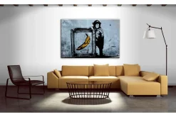 Lerretsbilder|Lerretsbilder-Bilde Inspired By Banksy 60x40 Hvit