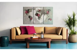 Lerretsbilder|Lerretsbilder-Bilde Map of the World: Full Moon 90x60