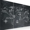 Lerretsbilder|Lerretsbilder-Bilde Monochromatic world map 90x60