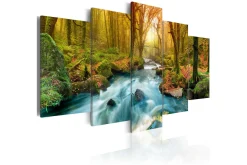 Lerretsbilder|Lerretsbilder-Bilde Morning On The River 200x100 Flerfärgad