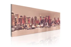 Lerretsbilder|Lerretsbilder-Bilde New York City Of Light 150x50 Hvit