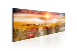 Lerretsbilder|Lerretsbilder-Bilde Orange Sea 150x50 Oransje,Flerfarget