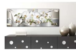 Lerretsbilder|Lerretsbilder-Bilde Orchids Ii 150x50 Hvit