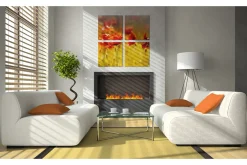 Lerretsbilder|Lerretsbilder-Bilde Sommertid 80x80 Orange