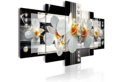 Lerretsbilder|Lerretsbilder-Bilde Sunny Orchids 200x100 Hvit